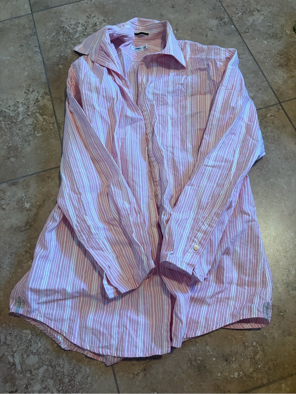Paul Smith Pink and White Striped Long Sleeve Shirt